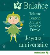 Carte de voeux : Balance - fée