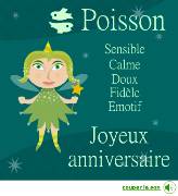 Carte de voeux : Poisson - fée