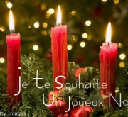 Carte de voeux : Bougies de No&euml;l