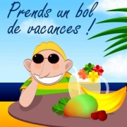Carte de voeux : Un bol de vacances