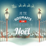 Carte de voeux : Je te souhaite un très joyeux Noël