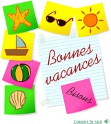 Carte de voeux : Bonnes vacances... Bisous