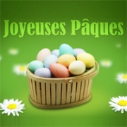 Carte de voeux : Panier d'oeufs