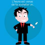 Carte de voeux : L'heure est venue de te souhaiter..