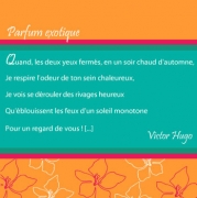 Carte de voeux : &quot;Parfum exotique&quot;, C. Baudelaire