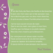 Carte de voeux : &quot;Green&quot;, P. Verlaine