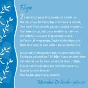 Carte de voeux : &quot;Elégie: j'étais peut-être&quot; M. Desborde-Valmor