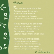 Carte de voeux : &quot;Prélude&quot; A. de Lamartine