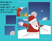 Carte de voeux : Puzzle : No&euml;l au fromage !