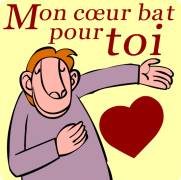 Carte de voeux : Mon cur bat pour toi