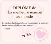 Carte de voeux : Diplôme de la meilleure maman