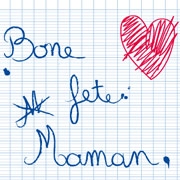 Carte de voeux : Bonne fête en rature