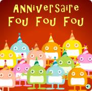 Carte de voeux : Anniversaire... fou, fou, fou !