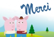 Carte de voeux : Merci venu du ciel