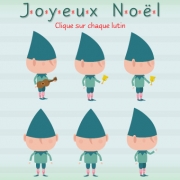 Carte de voeux : Joyeux Noël des lutins