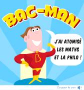 Carte de voeux : Bac-man, superh&eacute;ros