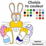 Carte de voeux : Colorie P&acirc;ques