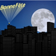 Carte de voeux : Ville la nuit