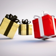 Carte de voeux : Pluie de cadeaux