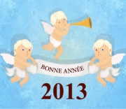 Carte de voeux : Anges de la nouvelle ann&eacute;e