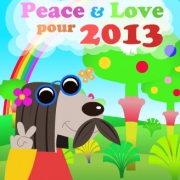 Carte de voeux : Peace and love en musique