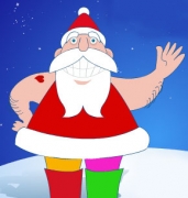 Carte de voeux : Habille le Père Noël