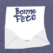 Carte de voeux : Le message du facteur : Bonne Fête