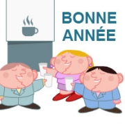 Carte de voeux : Le bonheur... Près de la machine à café  