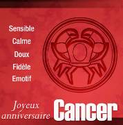 Carte de voeux : Cancer - moderne