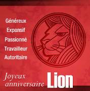 Carte de voeux : Lion - moderne