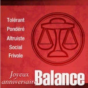 Carte de voeux : Balance - moderne
