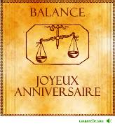 Carte de voeux : Balance - antique