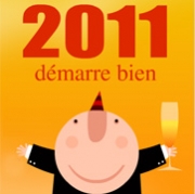 Carte de voeux : Dans la flûte à champagne