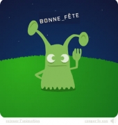 Carte de voeux : extra-terrestre