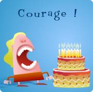 Carte de voeux : Courage !