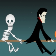 Carte de voeux : Parade d'Halloween