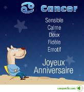 Carte de voeux : Cancer - étoiles