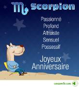 Carte de voeux : Scorpion - étoiles