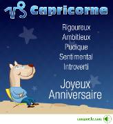 Carte de voeux : Capricorne - étoiles