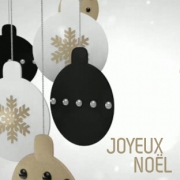 Carte de voeux : Noël d'or et d'argent
