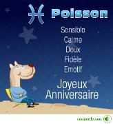 Carte de voeux : Poisson - étoiles