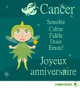Carte de voeux : Cancer - fée