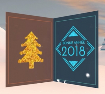 Carte de voeux : Vux scintillants